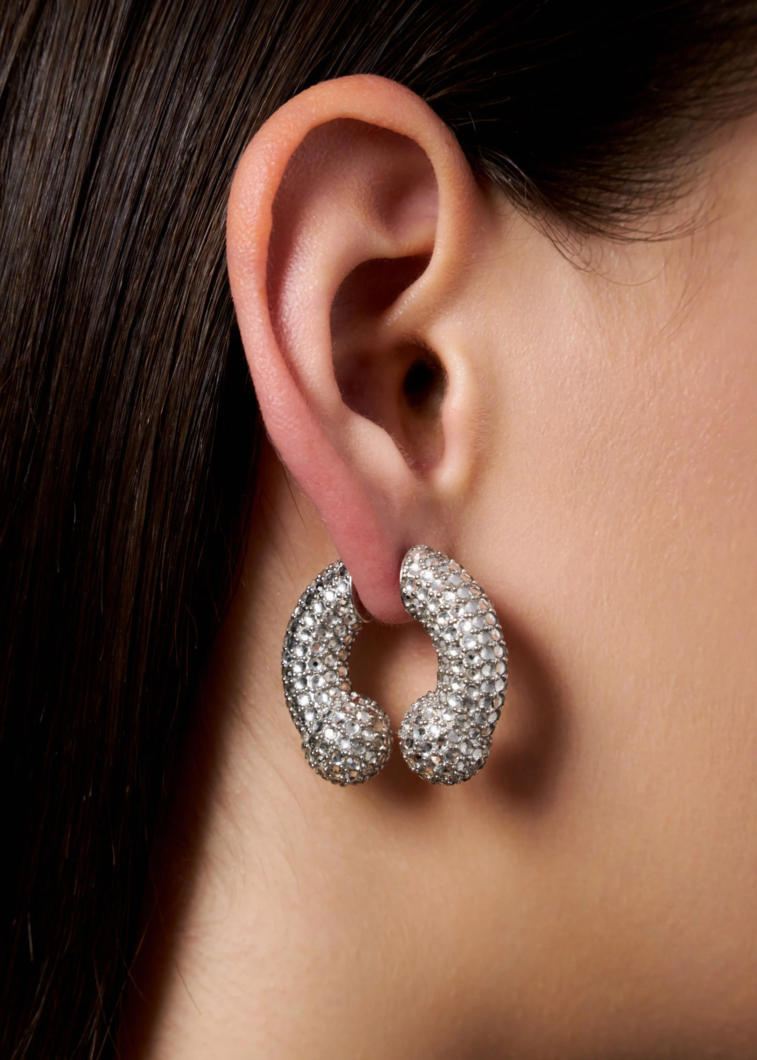 Prince Albert Earring Platinum — KISKA LAB